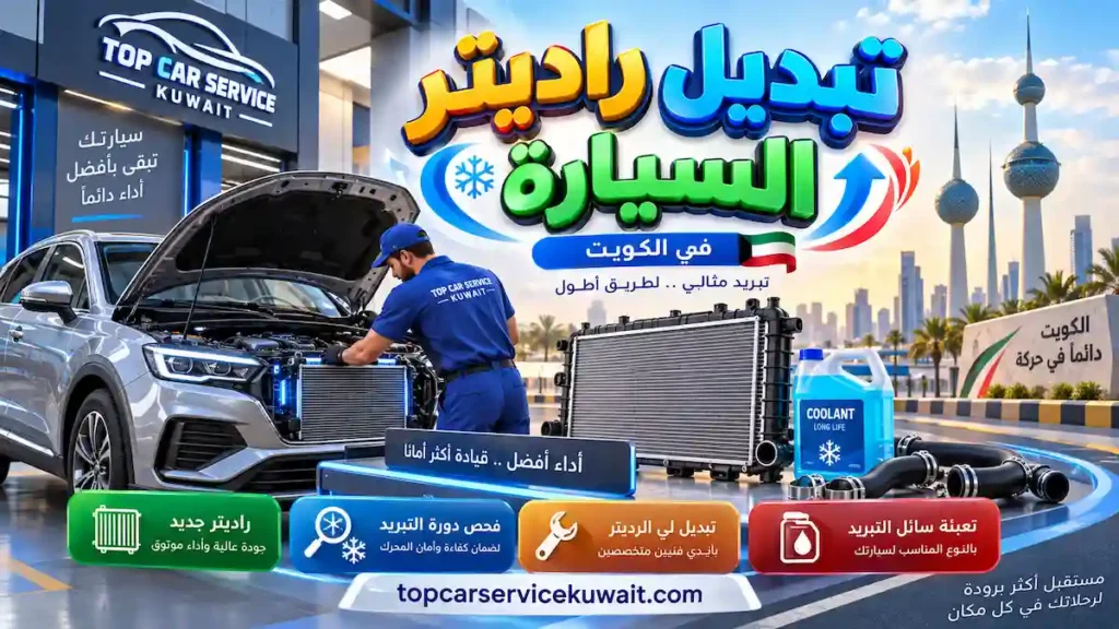 تبديل راديتر السيارة تبديل الراديتر وفحص دورة التبريد وسائل التبريد